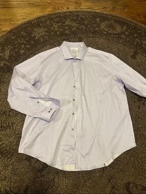 Calvin Klein Men’s long sleeve pastel purple polo